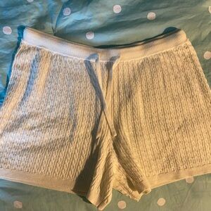 Women's M JCREW Cream Knit Shorts